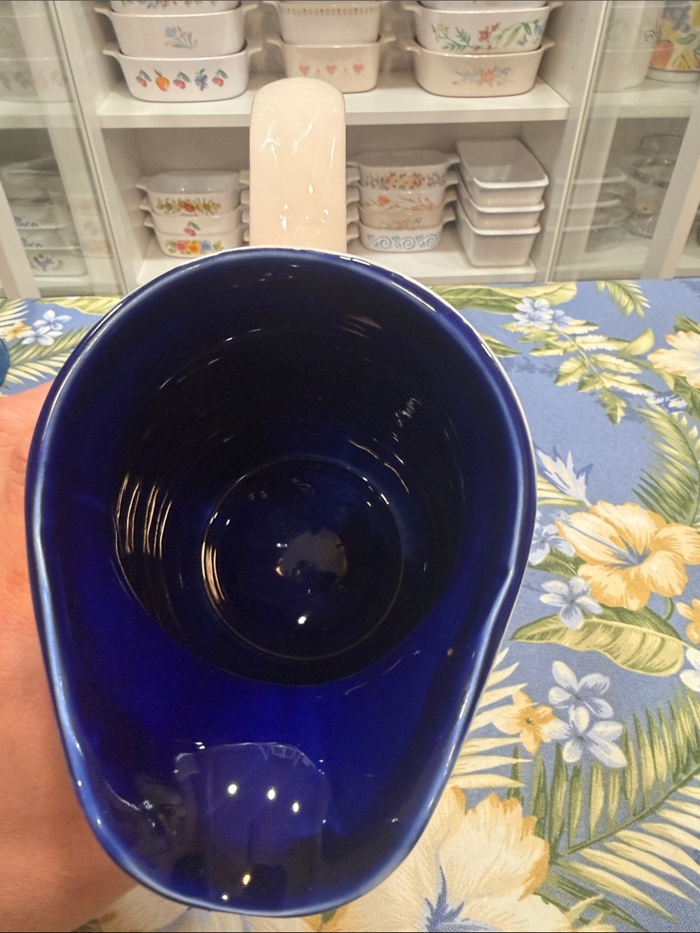 Blue and White Nautical Pitcher - Picture 4 of 5